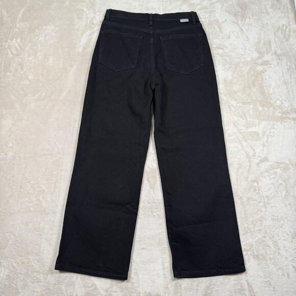 Boyish The Mikey High Rise Wide Leg Jean Black Beauty Womens Size 29 Button Fly - Picture 6 of 12